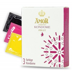 Ароматизированные презервативы AMOR Fruit - 3 шт.