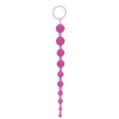Фиолетовая анальная цепочка ORIENTAL JELLY BUTT BEADS 10.5 PURPLE - 26,7 см.