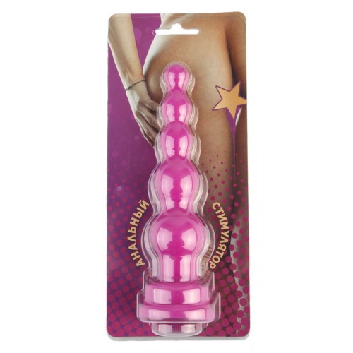 Фиолетовый анальный стимулятор-ёлочка - 14,5 см.