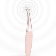Розовый точечный вибромассажер Senzi Vibrator - 14,7 см.